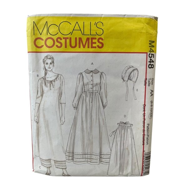 McCALL'S M4548 Early American Costume Dress Size 6-12 Pattern FF UNCUT - Picture 1 of 2